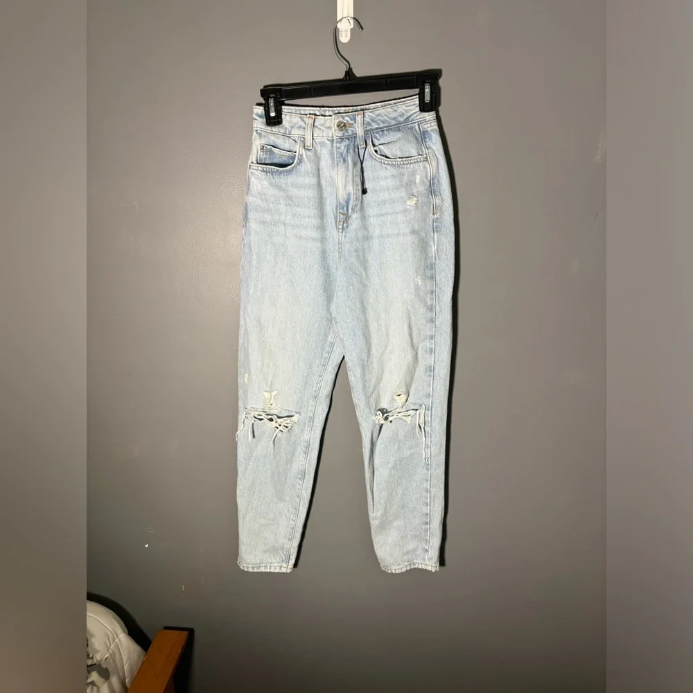 Zara Mom Fit Jeans With High Waist Size 0 - Picture 2 of 6